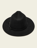Brim Hat with Belted Decor