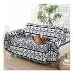 Blue and White Aztec Throw Blanket