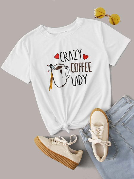 Crazy Coffee Lady Graphic Tee